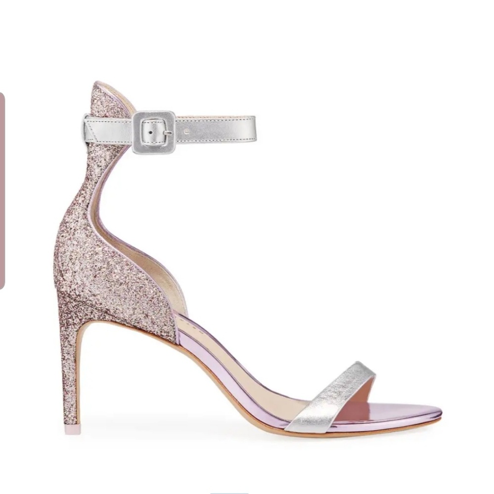 Sophia Webster -- Mid-Heel Glitter Sandals - Picture 2 of 4